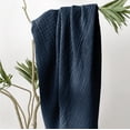 thumbnail image 2 of 100% Cotton Muslin Blanket Large 50" x 70", 6 Layers Lightweight and Breathable Throw Blankets for Couch, Soft Cooling Gauze Blanket for Adults All Season, Navy, 2 of 4