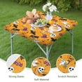 thumbnail image 4 of Colorful Halloween Pattern Square Fitted Tablecloth with Elastic Edge,Square Table Cover,Washable Elastic Table Cover for Home Kitchen Party Decor 34"x34", 4 of 6