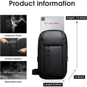 BANGE Waterproof Mens Sling Bag, Large Capacity Crossbody Backpack Durable