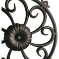 thumbnail image 5 of 12" Round Ornament Speakeasy/Grill for Gates, Doors, Walls - Wrought Iron, Powder Coated Black - DHOSG-02, 5 of 5