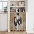 thumbnail image 6 of Farm Roosters Kitchen Curtain for Berdoom Living Room Cafe 45 Inch Length, Farmhouse Farm Chicken Countryside Retro Tiers Curtains Light Filtering Drapes Window Treatment 2 Panels 52"Wx45"L, 6 of 8