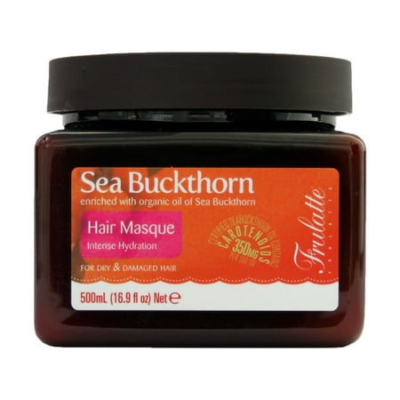 Intense Hydration Hair Mask with Sea Buckthorn / Oblepiha Oil by Frulatte for dry and damaged hair. 16.9 fl.