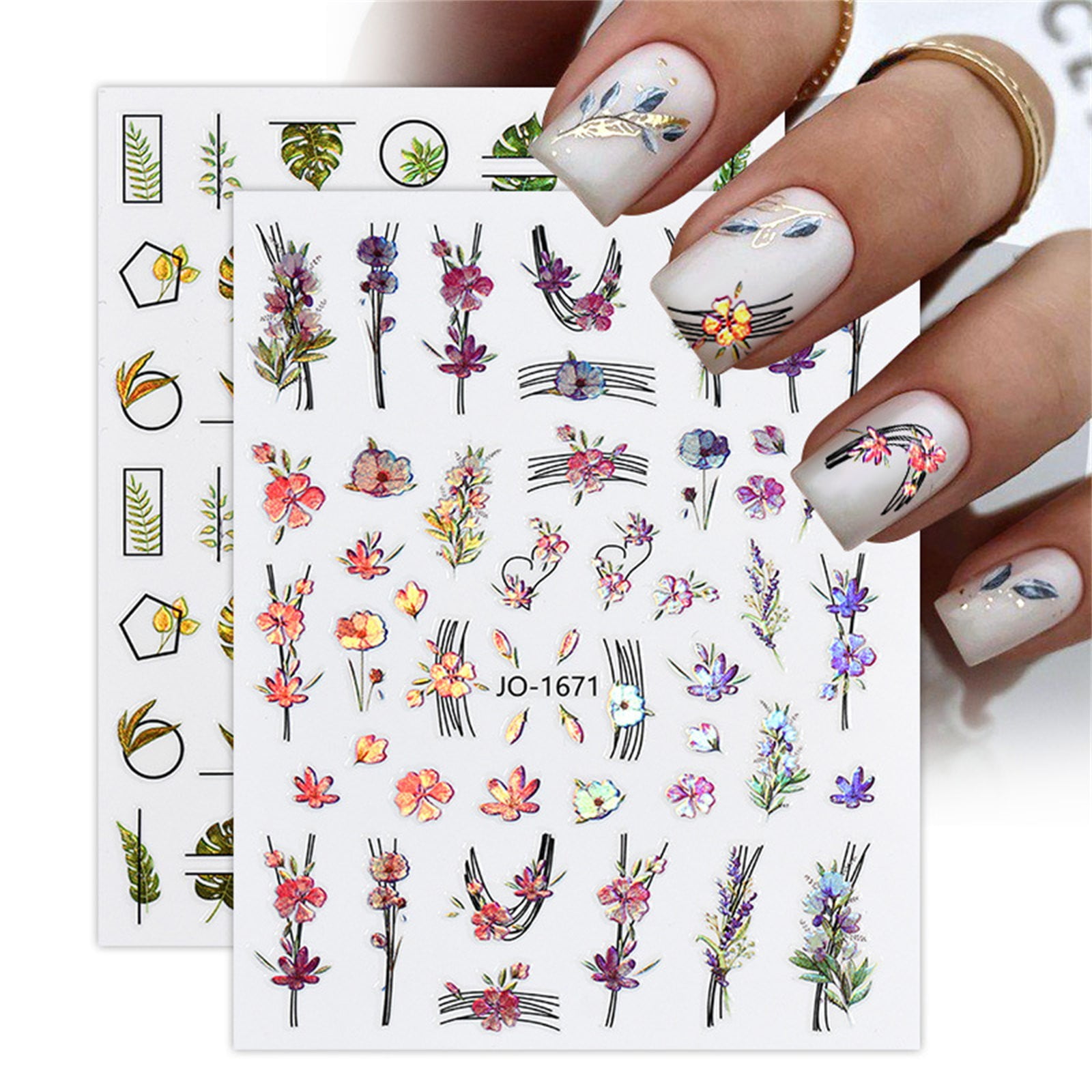 1PC 3D Sunflower Nail Stickers Daisy Blossom Florals Fashion DIY Nail Art  Flower Design Decals Sliders Decorations For Manicure - AliExpress