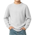 thumbnail image 2 of Vmberlty Toddler Boy Girl Sweaters Classic Solid Color Crew Neck Knit Base Layer Breathable Long Sleeve Casual Pullover Sweaters for Toddler Kids, 2 of 8