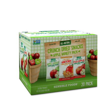 Sensible Foods Crunch Dried Apple Variety - 20ct (Best Apple Varieties For Drying)