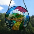 thumbnail image 2 of Alligator Ornament Christmas 2025, Alligator Stained Glass Window Panel – Decorative Hanging Glass Art for Home or Garden, 2 of 5