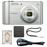 Sony Cyber-shot DSC-W800 20.1MP Digital Camera 5x Optical Zoom Silver