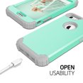 thumbnail image 3 of JTCASES for iPhone 7 Plus/8 Plus Case, Drop Resistant Corners, Wireless Charging, Heavy Duty Shockproof Hybrid Hard PC Bumper, Camera Protection, Skin-feel Anti-scratch Tough Cover, Green, 3 of 7