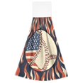 thumbnail image 7 of Yayeee Kitchen Hanging Hand Towels Set of 2 with Loop Bathroom Absorbent Tie Towel, Baseball Pattern, 7 of 7