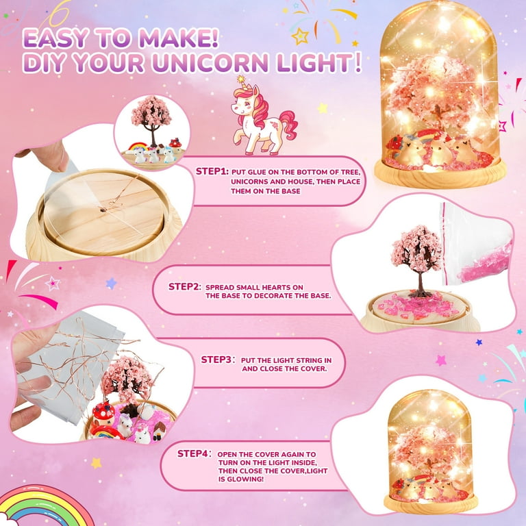 JBee Ctrl Gifts for Girls Age 5 6 7 8 9, Unicorn Toys for 5-8 Year Old Kids  Girls Arts and Crafts Kits for Kids Unicorn Night Light Gifts for 5-10  Years Old Girls Boys 