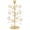 Golden, variant on Party Cocktail Glass Display Stand,Metal Tree Stand 3 Tier - 12 Holders For Champagne, Cocktails, Wine Glass Cups Holder for Parties Weddings,Bridal Parties & Events,Pink