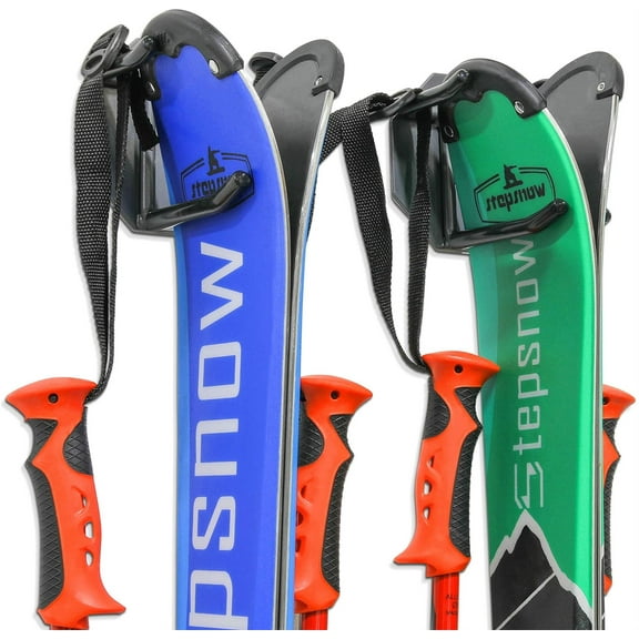 RaxGo Ski Wall Rack Holds 2 Pairs of Skis or Snowboard, Black