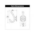 thumbnail image 4 of Hickory Hardware H077870MB 1 in. Center to Center Veranda Collection Hook, Matte Black Finish, 4 of 7