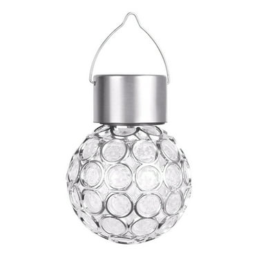 Hibibud Solar Powered Hanging Lantern,Waterproof Outdoor LED Globe Light,Decorative Hollow Design for Garden,Patio,Yard,and Pathway