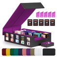 thumbnail image 1 of Caja de almacenamiento de tarjetas coleccionables Kabinka con pantalla Commander, color negro y morado, 1 of 6