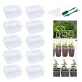 thumbnail image 1 of Paquete de 10 Bandejas de Germinación de Semillas - Bandejas de Germinación - Bandejas de Plántulas de Plantación - Bandejas de de s Transparente Soledad bandeja de plántulas con domo de humedad, 1 of 6