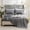 Gray, variant on Queen Sheet Set Brushed Microfiber 3 Piece Bedding Solid Color, Soft Fitted Bed Sheet and Pillowcases, Khaki Tan Beige Easy Wash Bed Linen Set