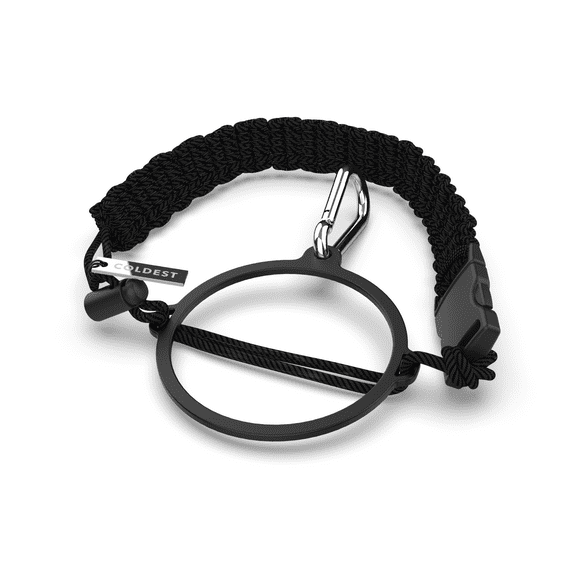 Coldest Paracord Handle for Wide Mouth Water Bottles - Multi-Compatible Reusable Water Bottle Accessories Handle Survival Cord ( Black )