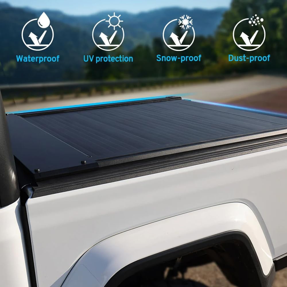 Syneticusa AR Hard Aluminum Retractable Truck Bed Tonneau Cover for 2022-2025 Maverick 4'6" (54.4") bed