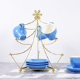 thumbnail image 3 of Portavasos de hierro Forma de árbol de Navidad hierro Enchapado al vacío sostenedor de la vaso de la encimera taza de del árbol taza de té accesorio de MagiDeal Portavasos de hierro, 3 of 7
