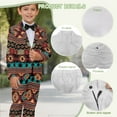 thumbnail image 6 of Xoenoiee Aztec American Tribal Print Boys 2 Piece Suit Funny Party Outfit with Matching Blazer Jacket Pants for Toddler Boy, 7-8 Years, 6 of 7