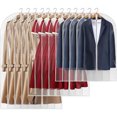 thumbnail image 1 of Bolsas de ropa transparentes para colgar, bolsas de traje para almacenamiento de clóset, bolsas de plástico impermeables con cierre para abrigos, chaquetas, vestidos, 1 of 4