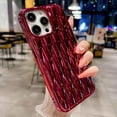thumbnail image 5 of Water Ripple Plating Case for iPhone 13 Pro Max Soft TPU Shockproof Camera Protective Back Cover for Women Girl Glossy Water Wave Phone Case for iPhone 13 Pro Max 6.7 Inch Red, 5 of 13