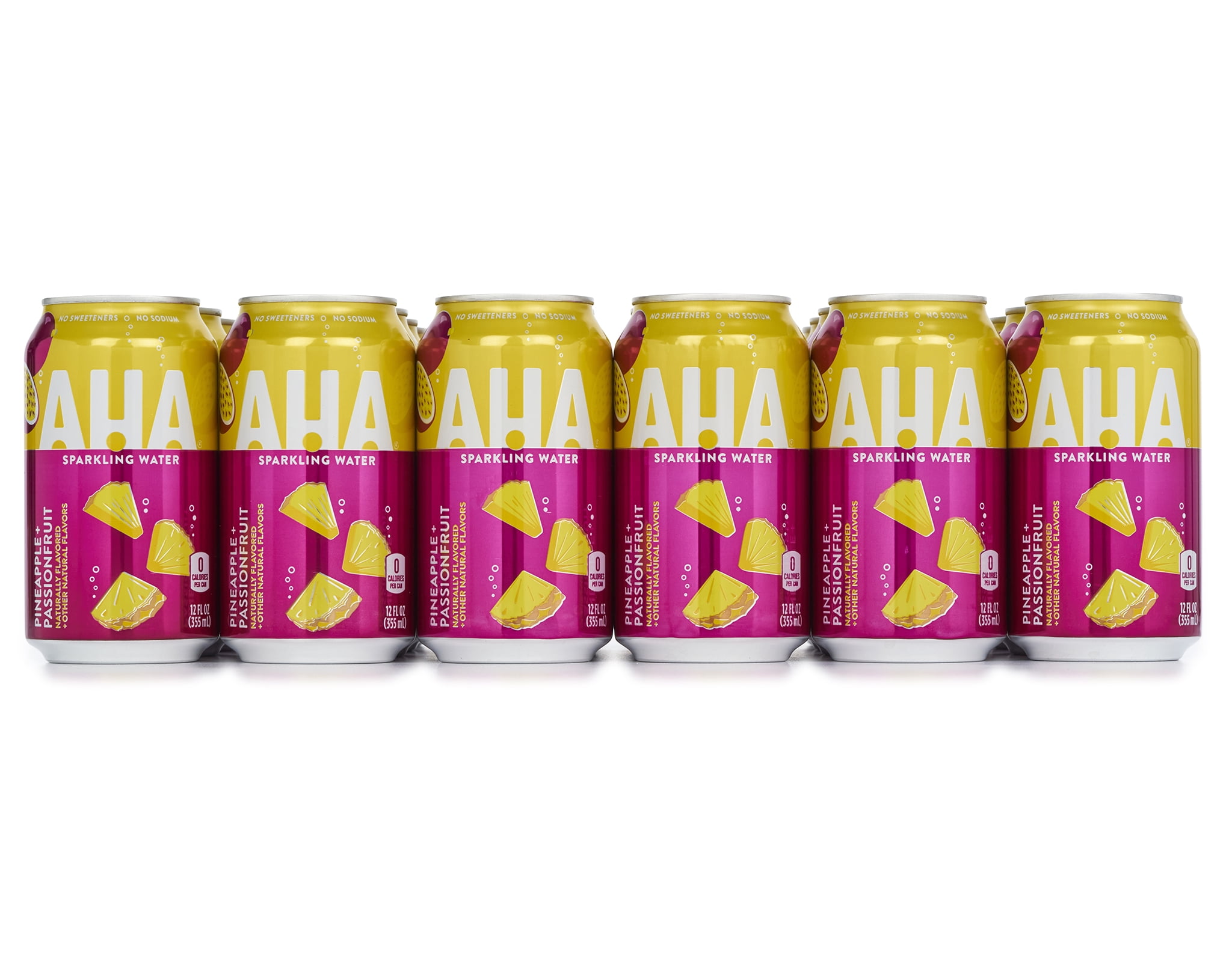 AHA Sparkling Water 24 x 12oz Pineapple Passionfruit
