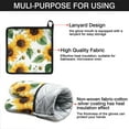 thumbnail image 7 of Sunflower Pattern Kitchen Oven Mitt and Pot Holder Sets 2 Pcs for Baking, Cooking and Grilling, Heat Resistant Up To 392 °F, 7 of 7