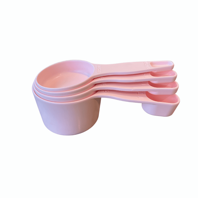 Storage Theory 2 in 1 Combo Measuring Cup and Spoon Set - Nesting Measuring Cups and Spoon Set (Pink)