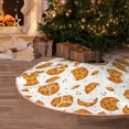 thumbnail image 5 of Fotbe Yellow Biscuit Pattern Christmas Tree Skirt, Tree Skirts Plush Christmas Decorations, Christmas Tree Skirts Xmas Decorations Holiday Party Decor-30", 5 of 6
