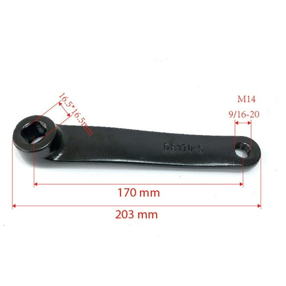 170Mm Exercise Bike Crank Iron Square Hole Left/Right Indoor Sports Bike Crank Left Fangkenuo