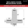 thumbnail image 5 of Recliner Sofa Slipcover, Reversible Sofa Cover, Furniture Protector With Elastic Straps(black/beige), 5 of 5