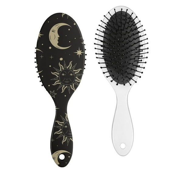 Solar System Hair Brush - Flexible Bristles for Gentle Detangling, No-Pull Comfort, Cosmic Themed Hairbrush for Women & Men