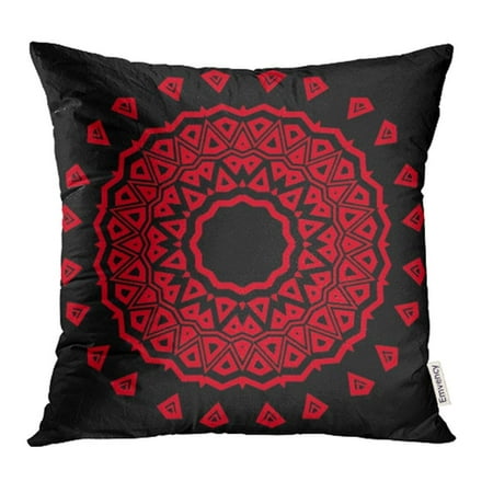 Hand Colored Floral Art - ARHOME Floral Geometric Pattern with Hand Drawing Mandala Super Bandana Scarg Colored Pillow Case Pillow Cover 20x20 inch Throw Pillow Covers