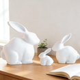 thumbnail image 3 of 3 Figuras de Conejo de Pascua, Esculturas de Animales, Adornos Decorativos de Mesa para La Entrada Del Hogar, Estanterías Y Dormitorios., 3 of 7