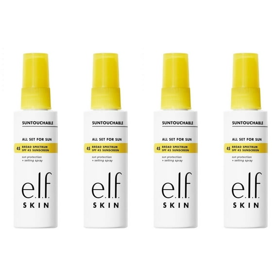 4 PACK - E.L.F. SKIN Suntouchable Sunscreen - SPF 45 - 2oz/each