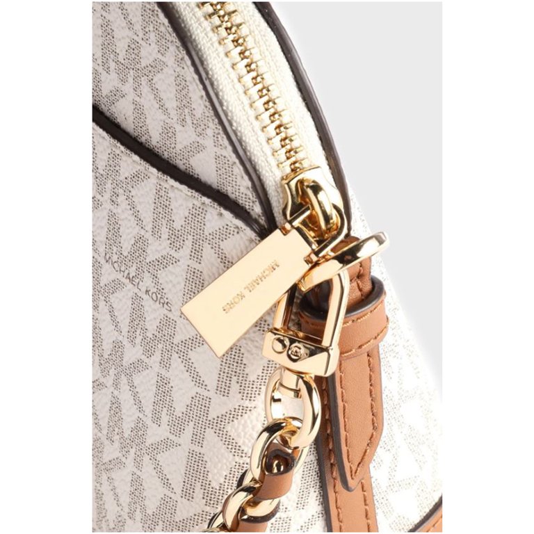 Michael Kors White Large Logo Dome Crossbody Bag - Walmart.com