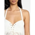 thumbnail image 4 of Madden NYC Women's Lace Up Halter Top, Sizes XXS-XXL, 4 of 6
