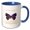 Blue/White, variant on 3drose, Colorado Territory Insect the Hairstreak Butterfly, 15oz Mug
