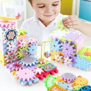 Gear Building Toy Set - Educational Construction Toys - Spinning Gears - 83 Piece Building Block Toys for Boys and Girls, Gift for Children, Ages 3+
