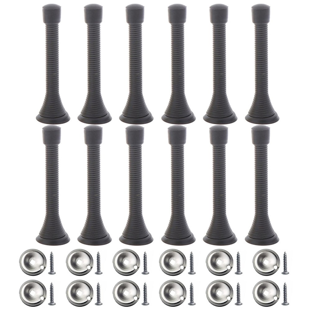 12-Pack Heavy Duty Spring Door Stops - Protect Your Doors And Wall With