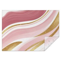 Pink Gold Marble Pattern Rectangle Tablecloth 60"x84",Waterproof Polyester Rectangle Table Cloth, Wipeable Spillproof Polyester Tablecloth for Dining, Camping, Indoor and Outdoor