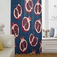 thumbnail image 6 of Red Blue Fruit Sheer Curtains 45 Inches Long, Summer Fruits Geometric Art Light Filering Curtains, Breathable Simi Curtain Privacy Drapes for Kitchen Bathroom Lightweight Small Window Treatment, 6 of 9
