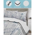 thumbnail image 3 of Twin XL Quilt Bedding Set, Turtle Coastal Reversible Summer Quilt 3 Pieces, Nautical Summer Beach Coral Jellyfish Wooden Lightweight Bedspreads Coverlets with 2 Pillow Shams for All Seasons, 3 of 5
