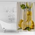 thumbnail image 4 of Extra Long Shower Curtain 72x84 Inch, Summer Lemon Shower Curtain Waterproof Bathroom Decor Yellow Fruits Green Leaf Vase Rustic Fabric Bath Curtain Set Accessories with Hooks, 4 of 6