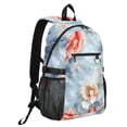 thumbnail image 2 of JIALIOU 14" Laptop Backpack Waterproof Airline Approved Stylish Casual Daypack for Travel Business College Work, Red White Flower Embroidery, 2 of 8