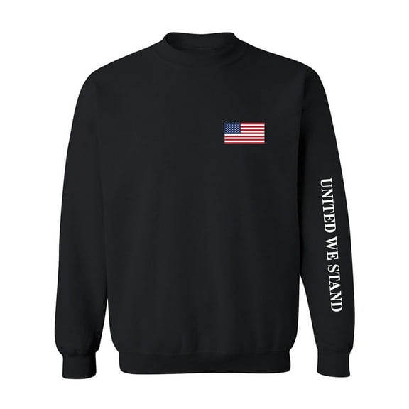 United We Stand White Sleeve Print Crewneck Sweatshirt