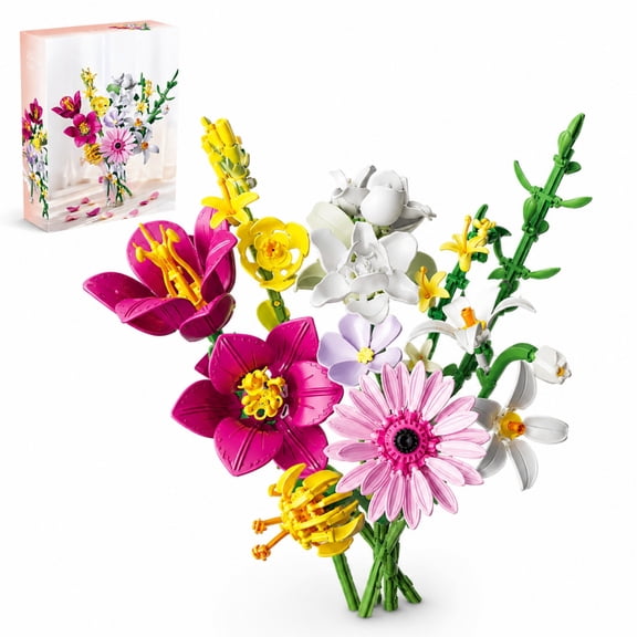 Remocguys Chrysanthemum Bouquet Building Set Compatible with Lego Flower Creative Collectible Model for Adults Woman 363pcs