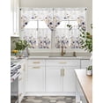 thumbnail image 4 of Purple Spring Floral Swag Curtains for Living Room/Bedroom Windows, Elegant Pastoral Flowers Watercolor Kitchen Curtains and Valances Set 36 Inch Length, Light Filtering Swags Valance Curtain Panels, 4 of 5